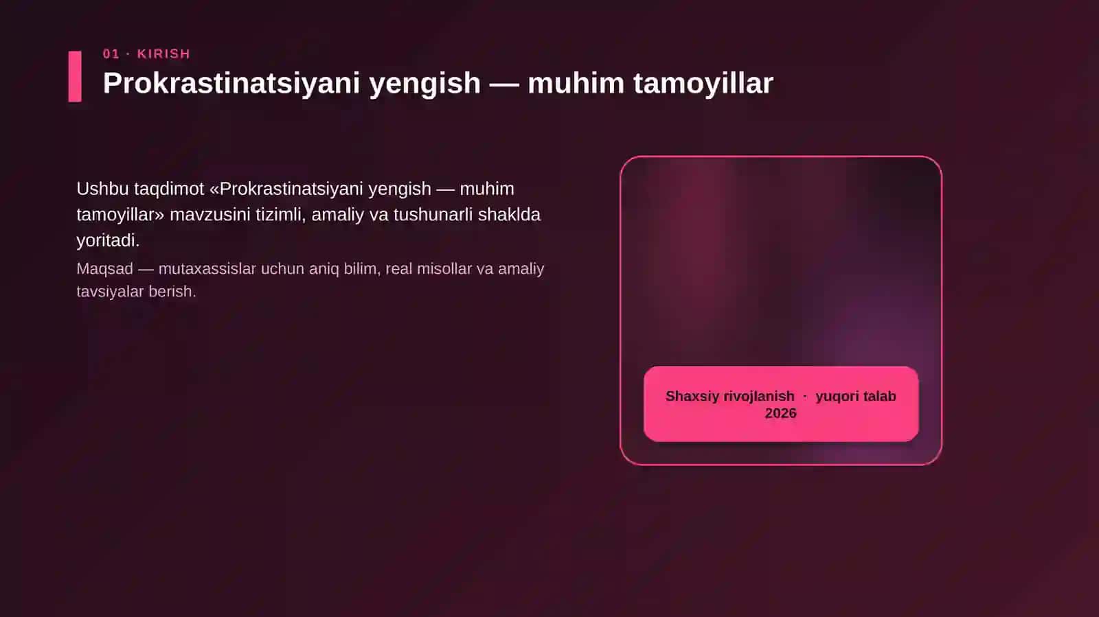 Prokrastinatsiyani yengish — muhim tamoyillar 4
