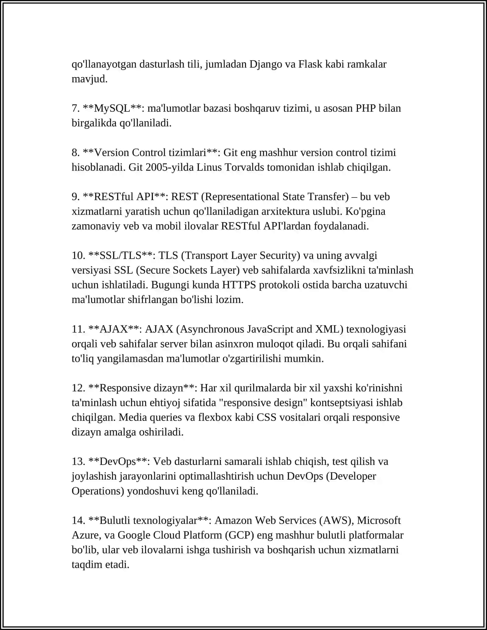 WEB DASTURLASHGA ASOSLANGAN AMALIY TIZIMLAR 4