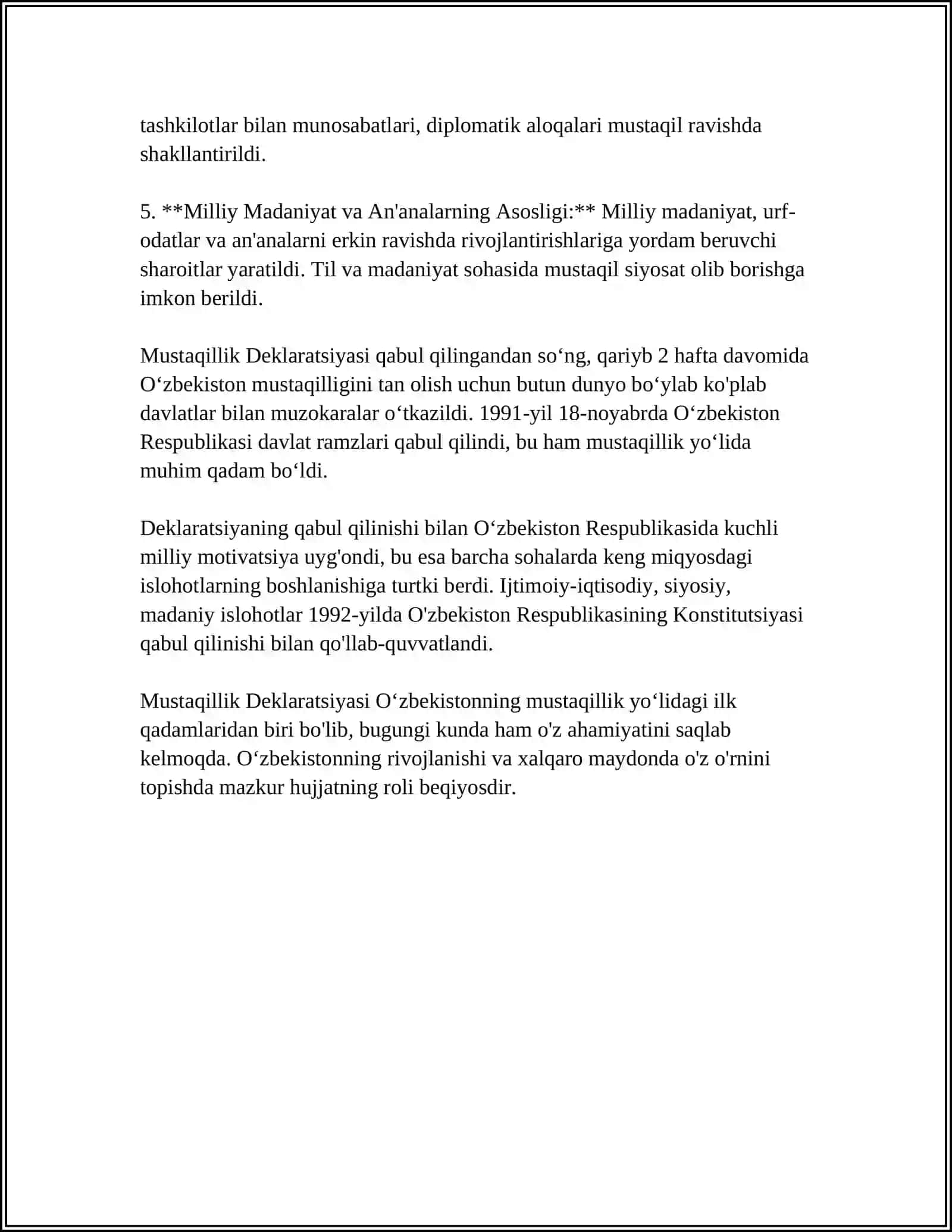 MUSTAQIL ÒZBEKISTON RESPUBLIKASINING TASHKIL TOPISHI 4