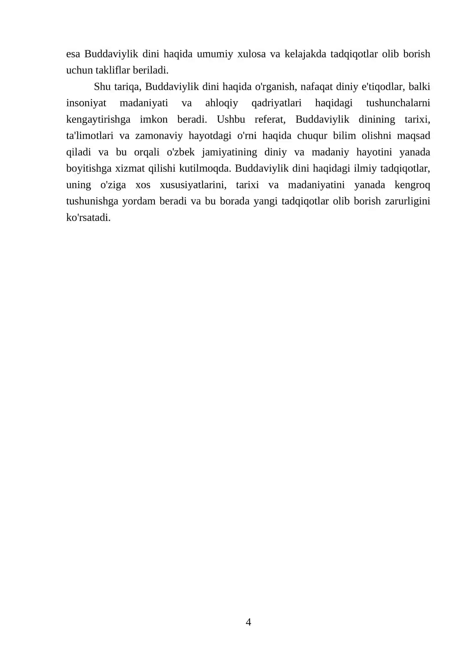 Buddaviylik dini REFERATI 4