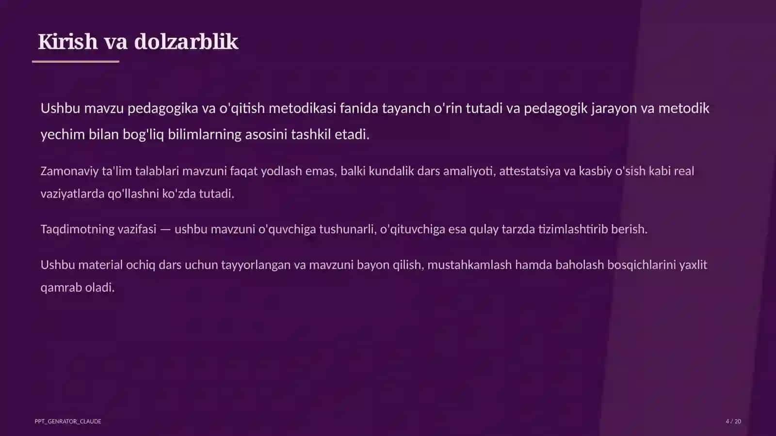 O'qituvchilarning Milliy sertifikatiga tayyorgarlik 4