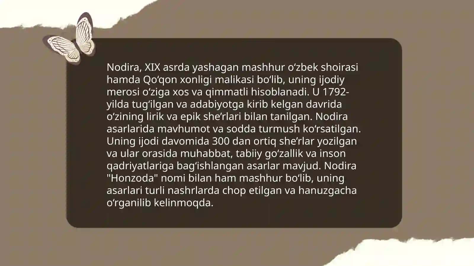 Nodira haqida 4