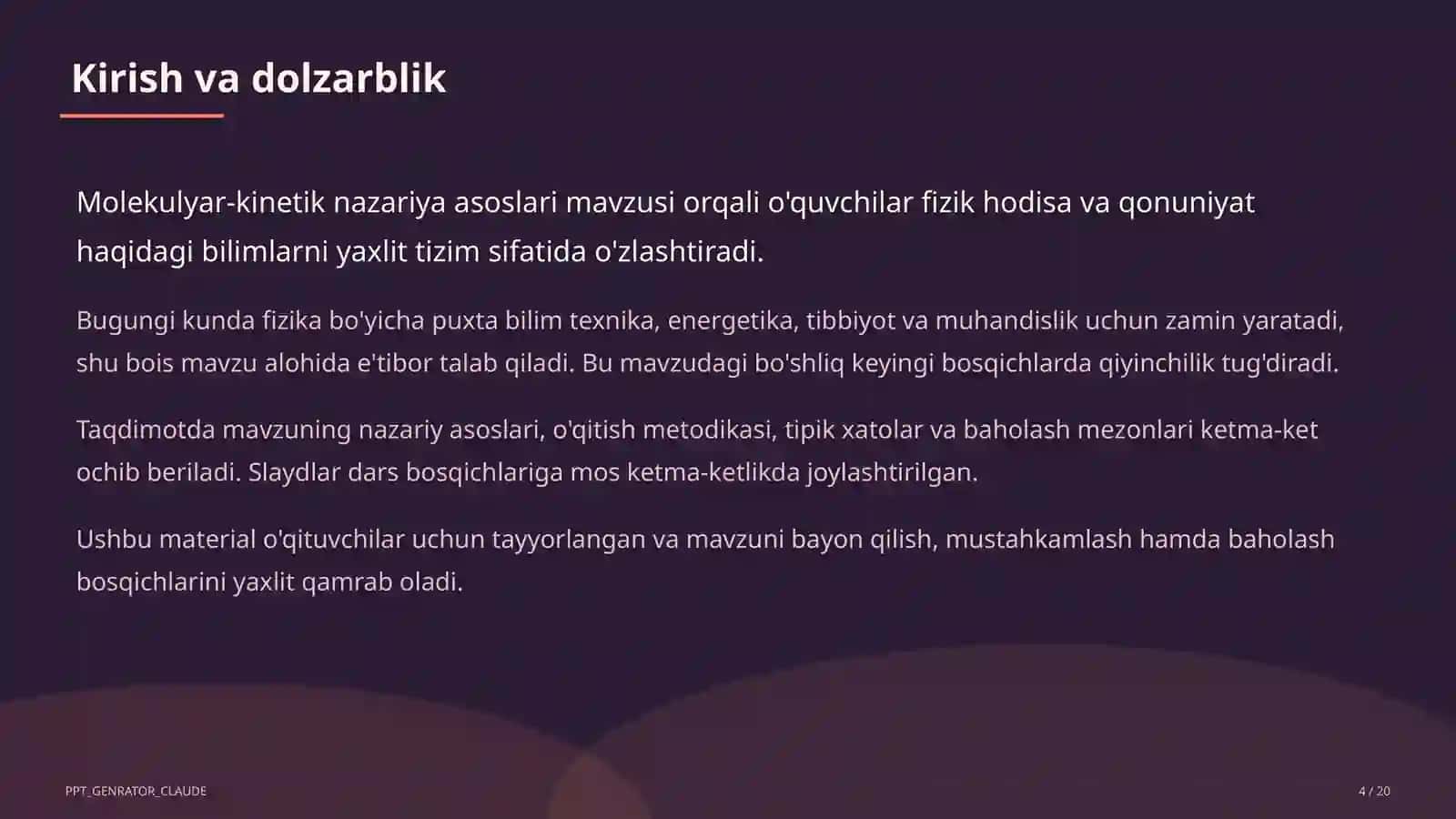 Molekulyar-kinetik nazariya asoslari (10-sinf) 4