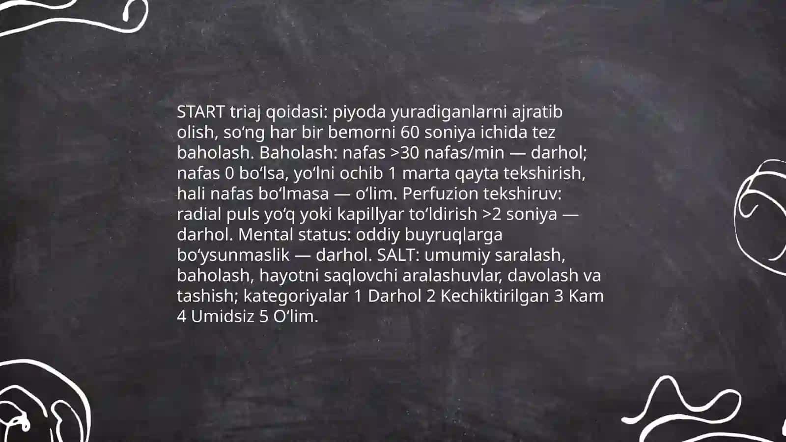 Shikastlangan o'choqlarda dastlabki tibbiy yordamini shifokor yordamini malakali va maxsuslaahtirilgan tibbiy yordamlarni tashkil etish 4