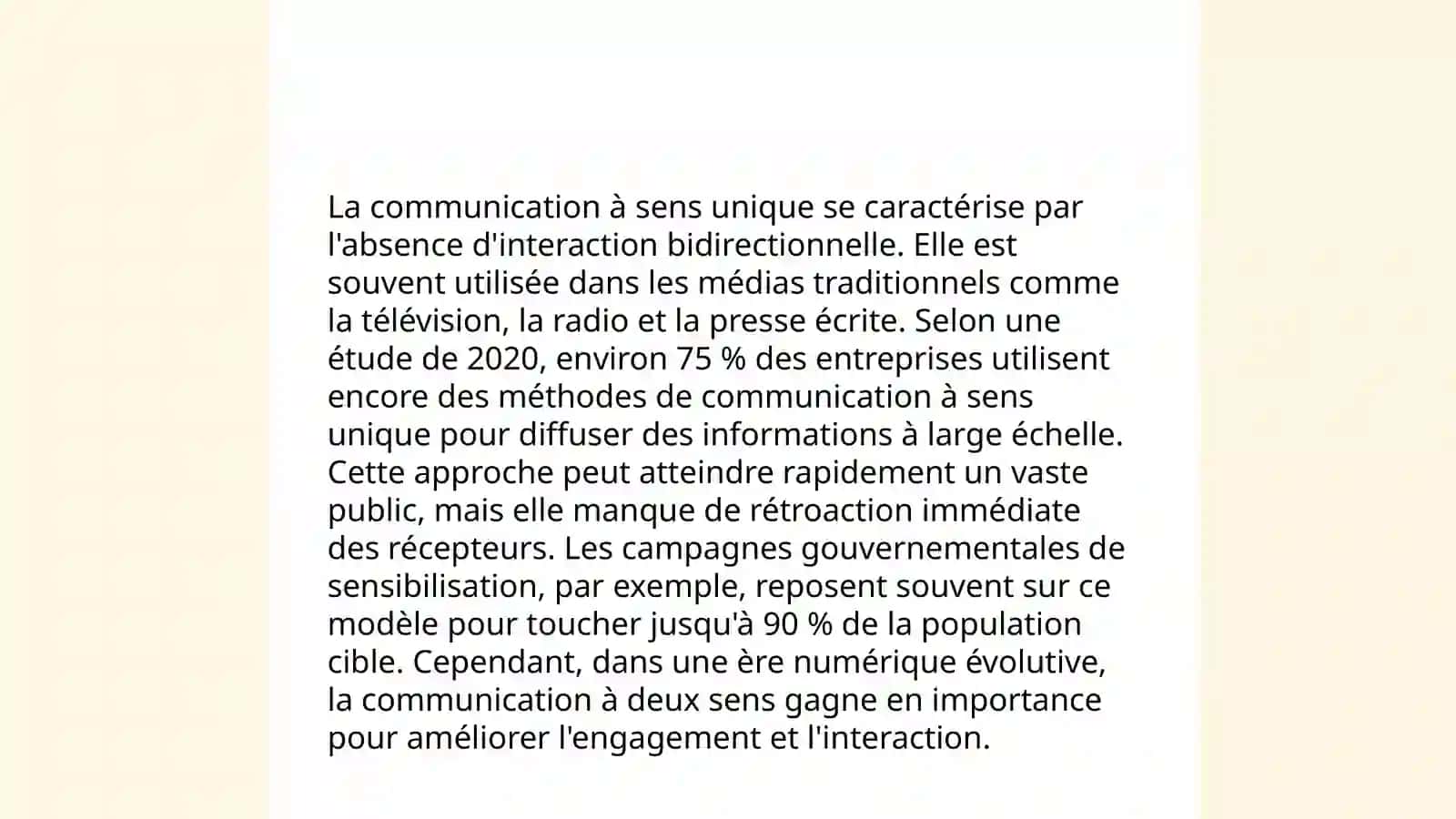 Communication et compréhension 4