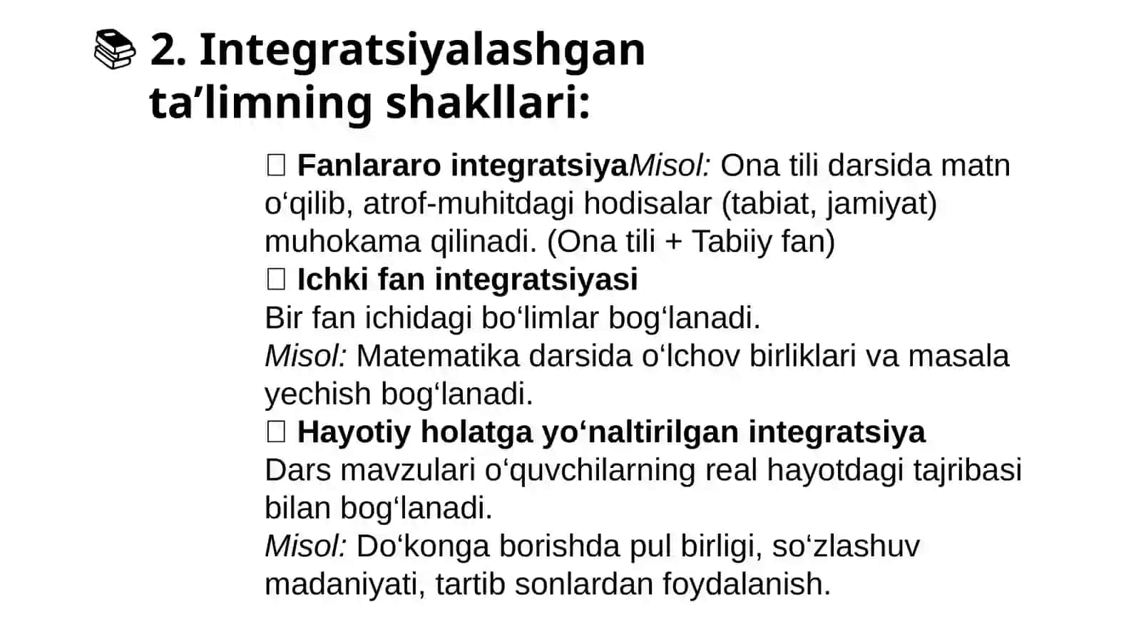 Integratsiya-ta'limning muhim prinspi. Boshlang‘ich maktabda integratsiyalashgan ta’limdan foydalanish 4