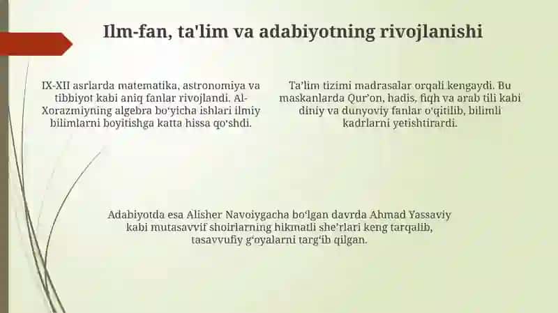 Madaniy Yuksalishning Tarixiy Shart-sharoitlari 4
