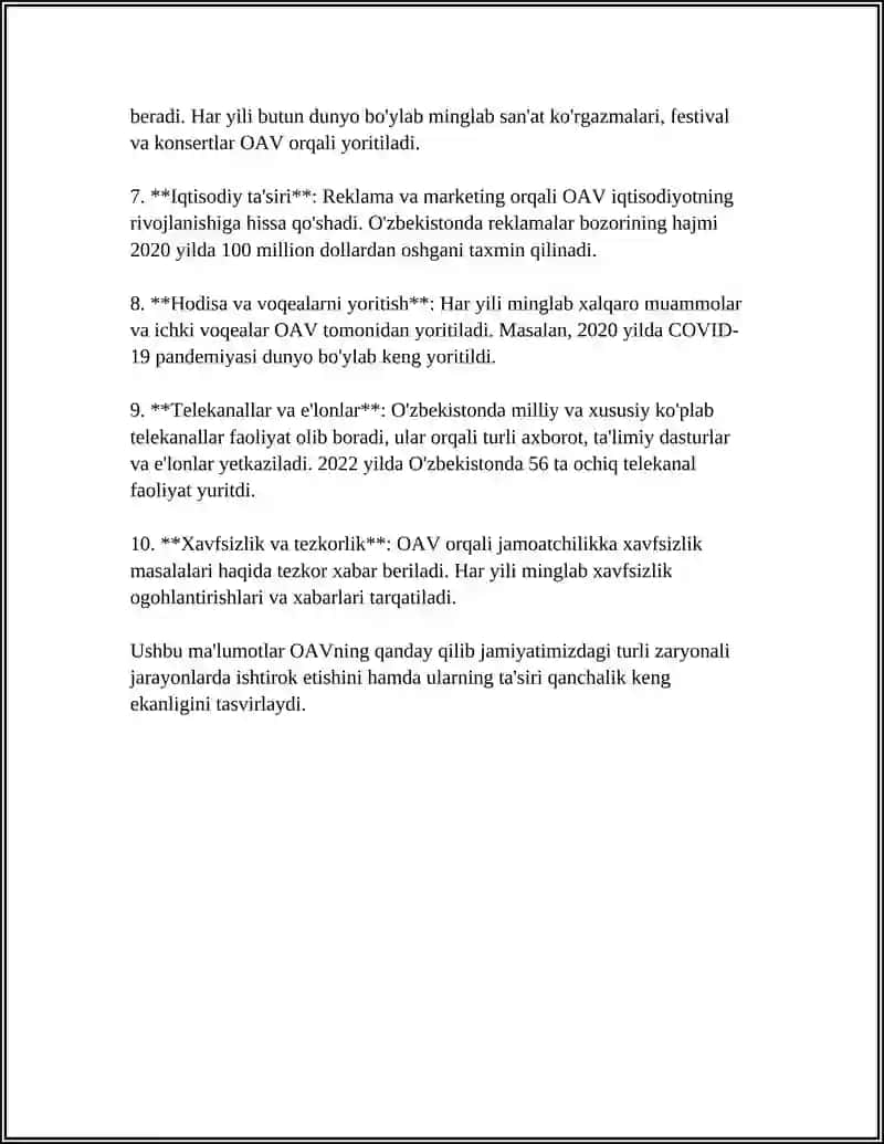 Ommaviy axborot vositalarining jamiyatdagi roli 4