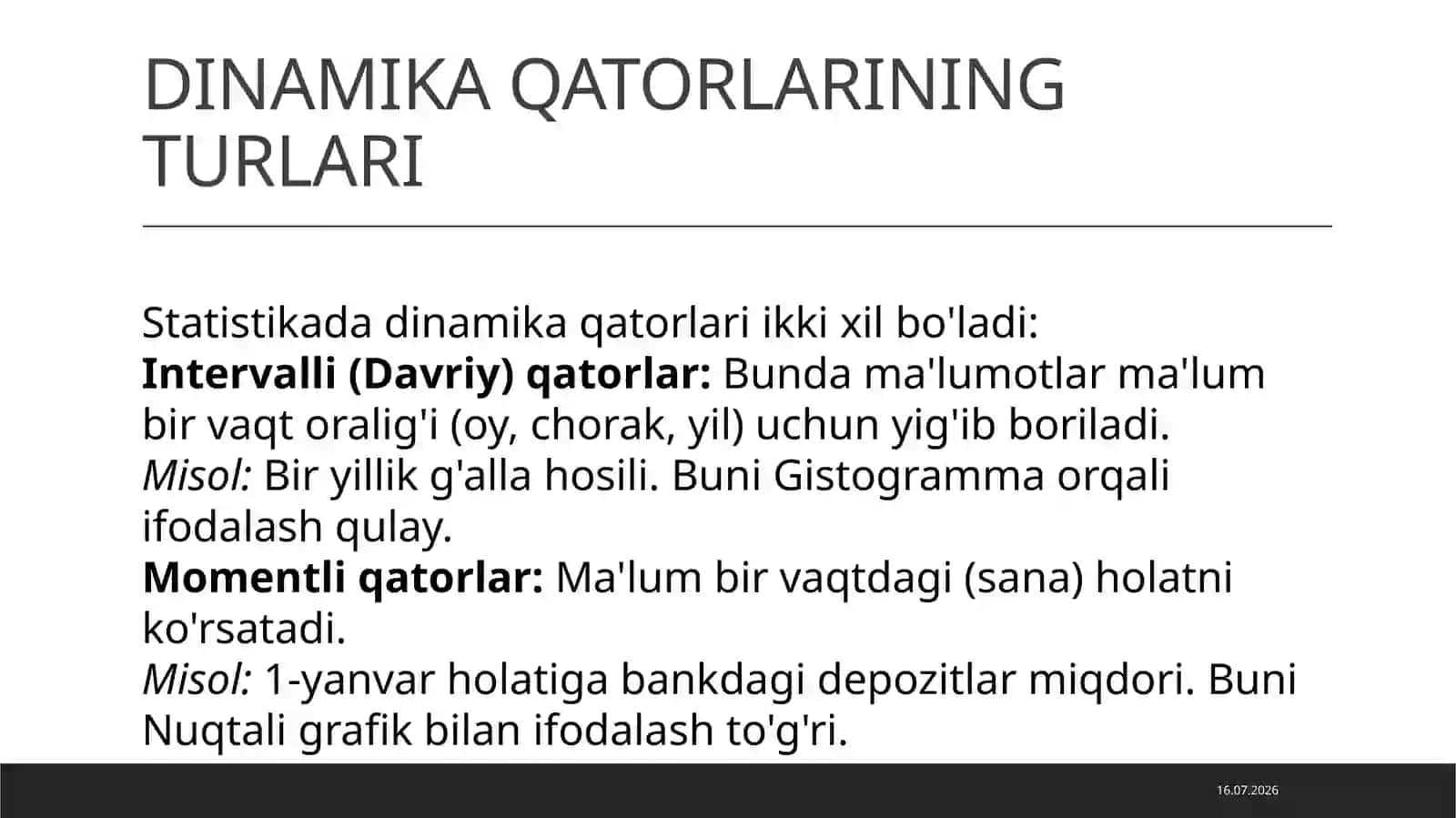 DINAMIKA QATORLARI 4