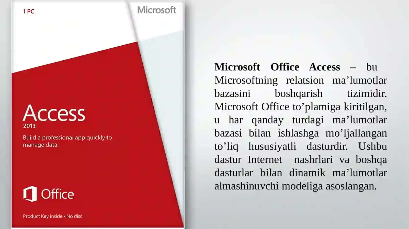 Microsoft ACCESS dasturini ishlatish texnologiyalari 4
