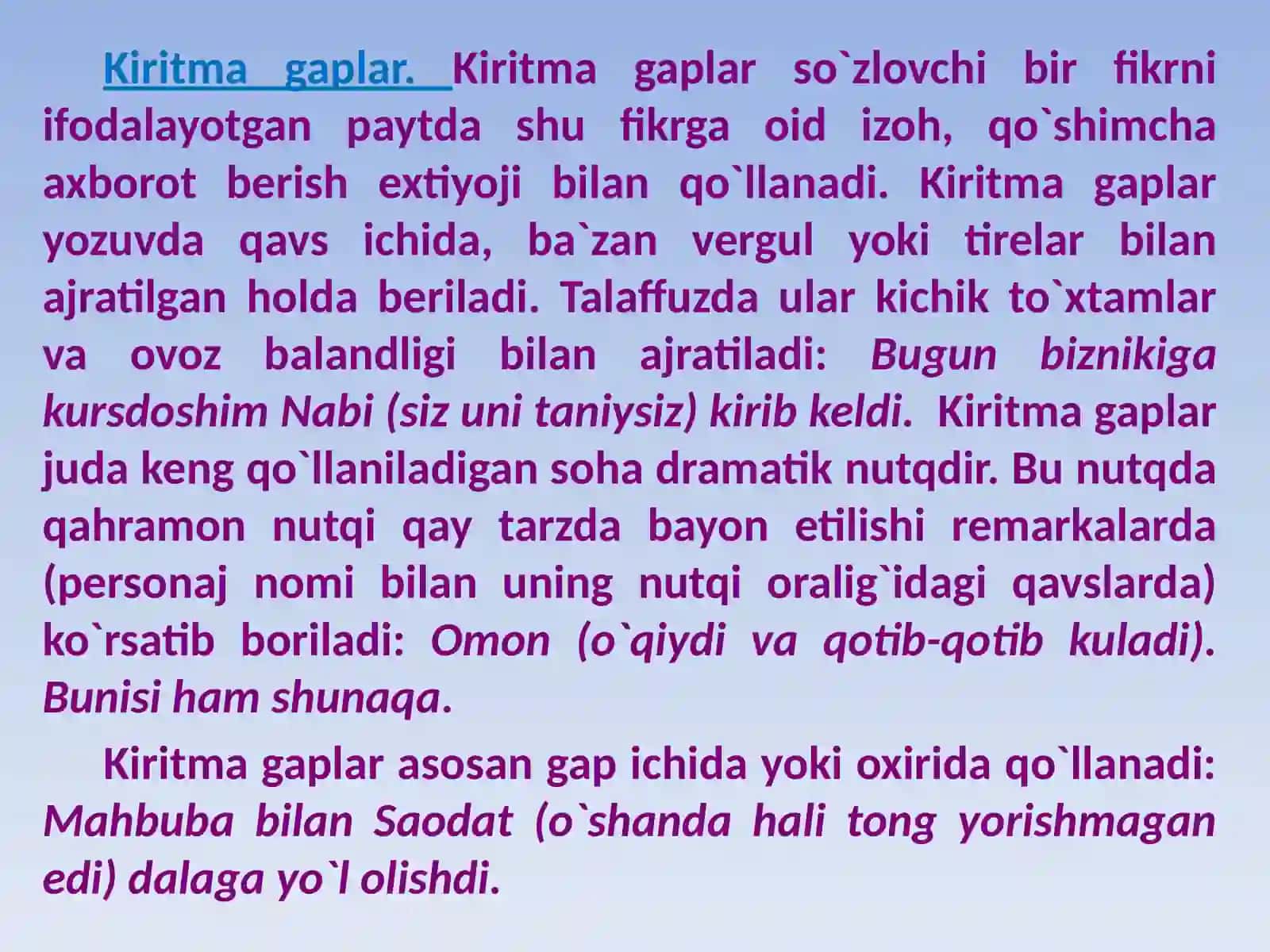 KIRITMA VA ULARNING TURLARI HAQIDA MA’LUMOT 4
