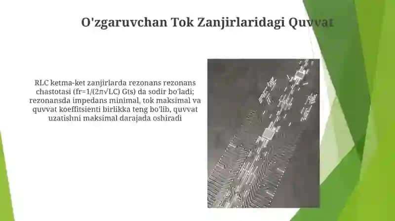 Uch fazali ozgaruvchan tok zanjirlari 4
