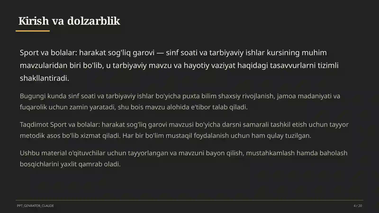 Sport va bolalar: harakat sog'liq garovi 4