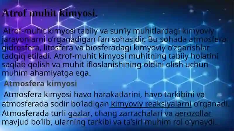 Kimyo va atrof muhit kimyosi 4