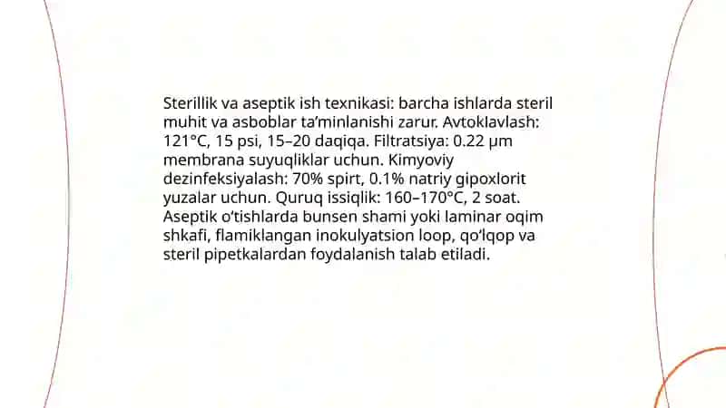 Toza kulturalar va ularning olinishi.Mikroorganizmlar preparatlarini tayyorlash texnikasi 4