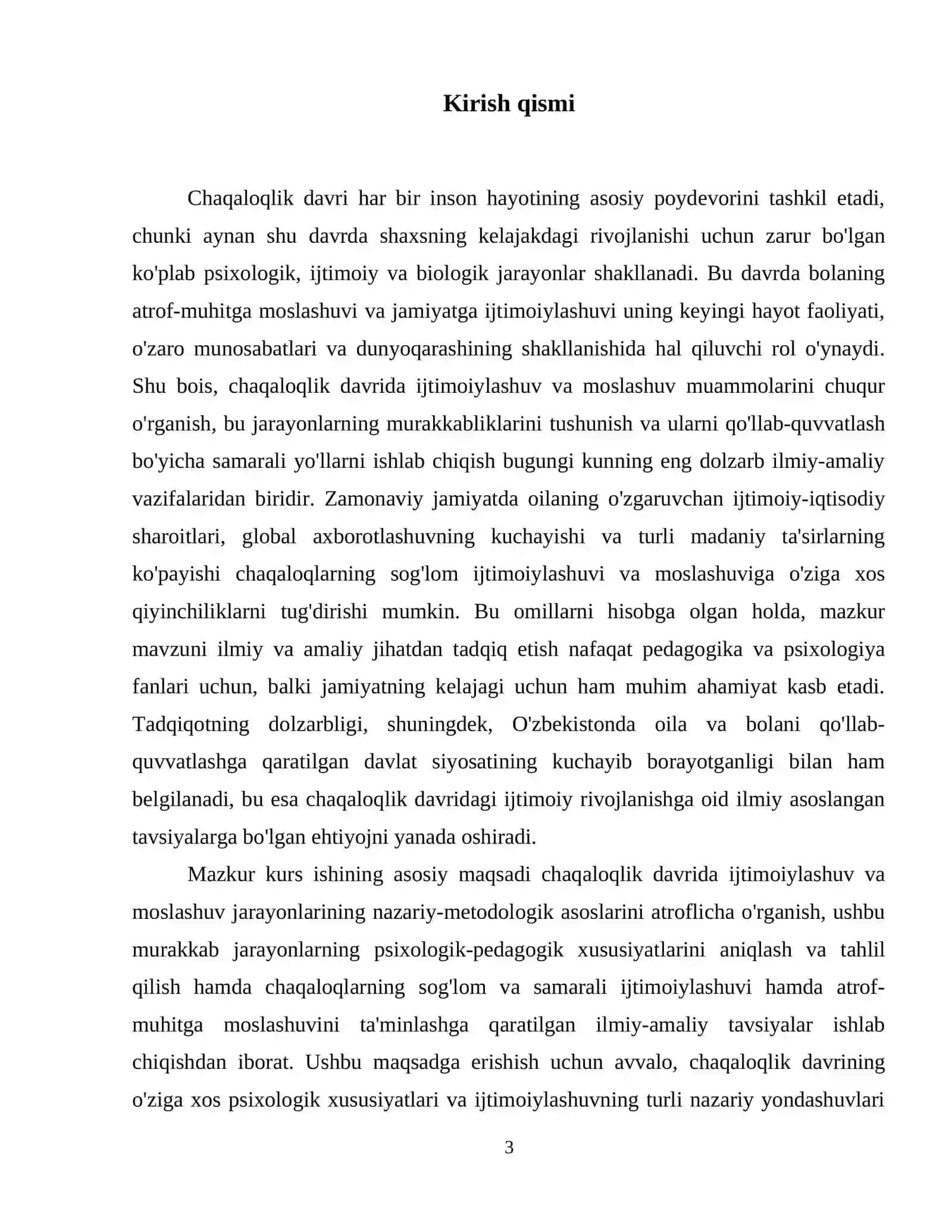 “Chaqaloqlik davrida ijtimoiylashuv, moslashuv” 4