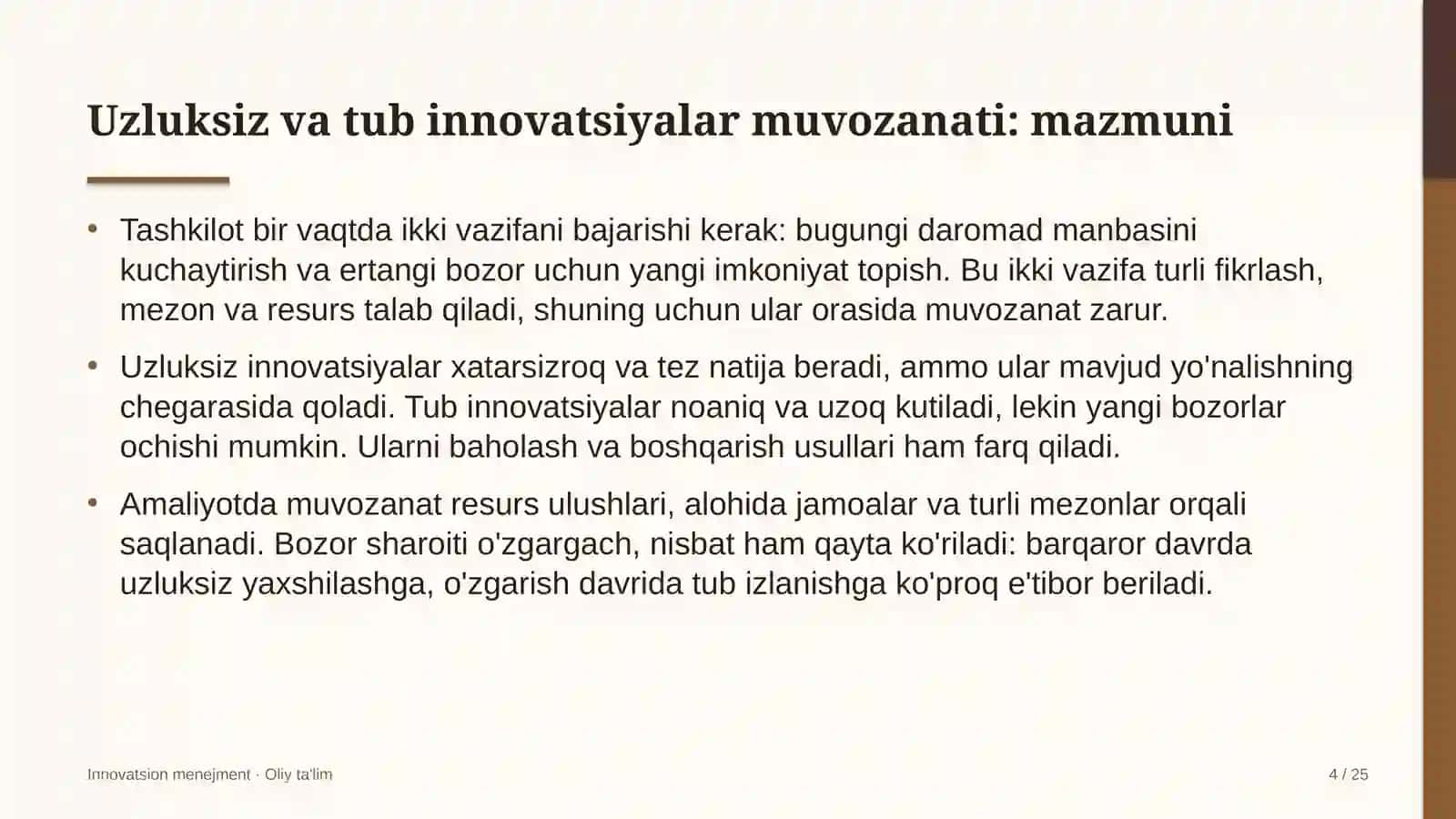 yog'ochni qayta ishlash korxonalarida uzluksiz va tub innovatsiyalar muvozanatini boshqarish 8515 4