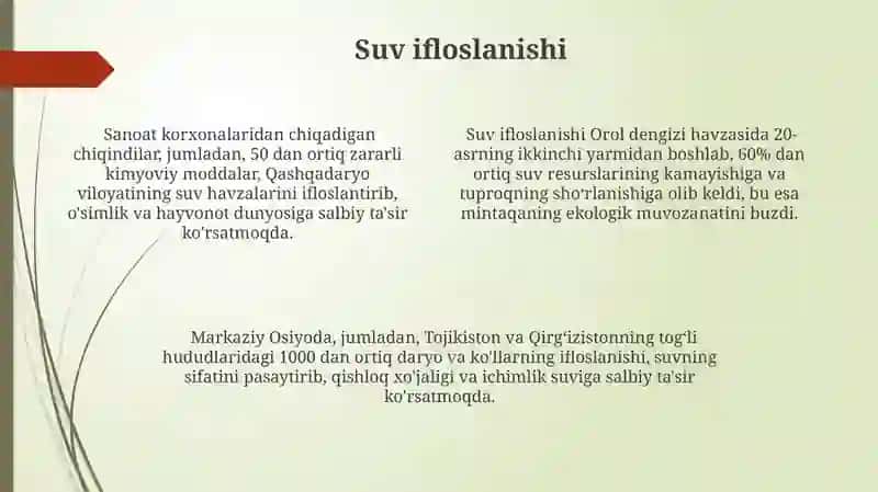 Global iqlim o'zgarishining gidroekologik muammolari 4