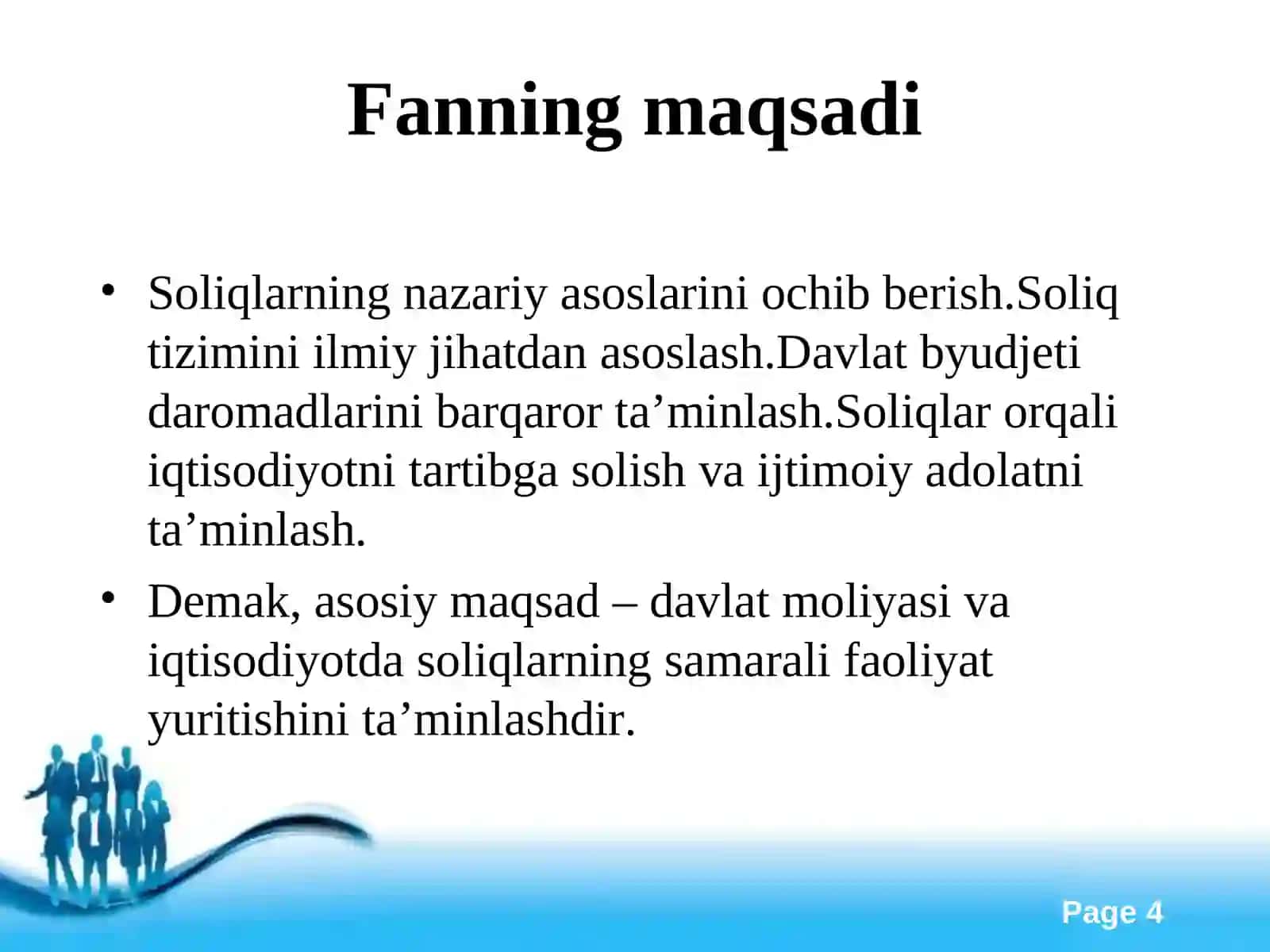 Soliqlar va soliqqa tortish 4