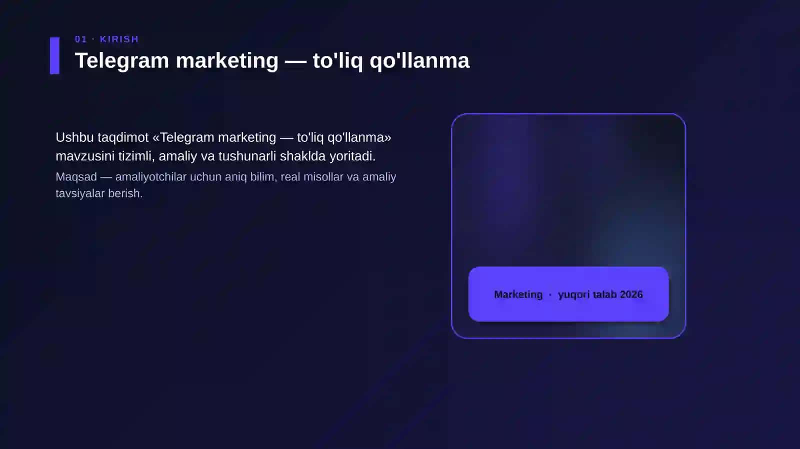 Telegram marketing — to'liq qo'llanma 4