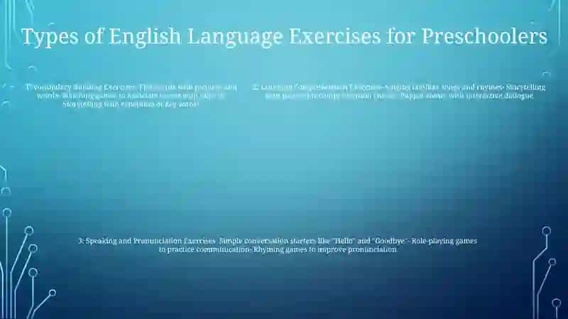 Analysis Of Exercises For Teaching English Language To Preschool Children 4