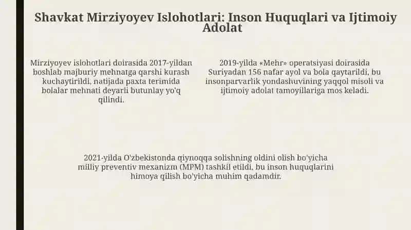 Yangi O'zbekiston: Xalqchil va Insonparvar Davlatga Yo'l 4