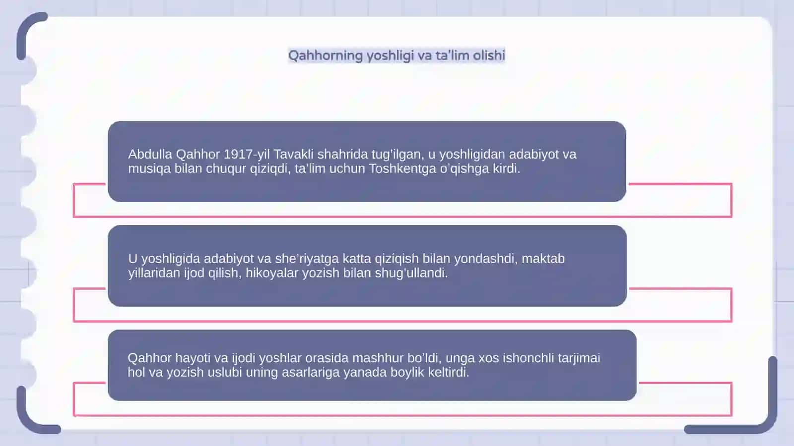 Abdulla Qahhor hayoti va ijodi 4