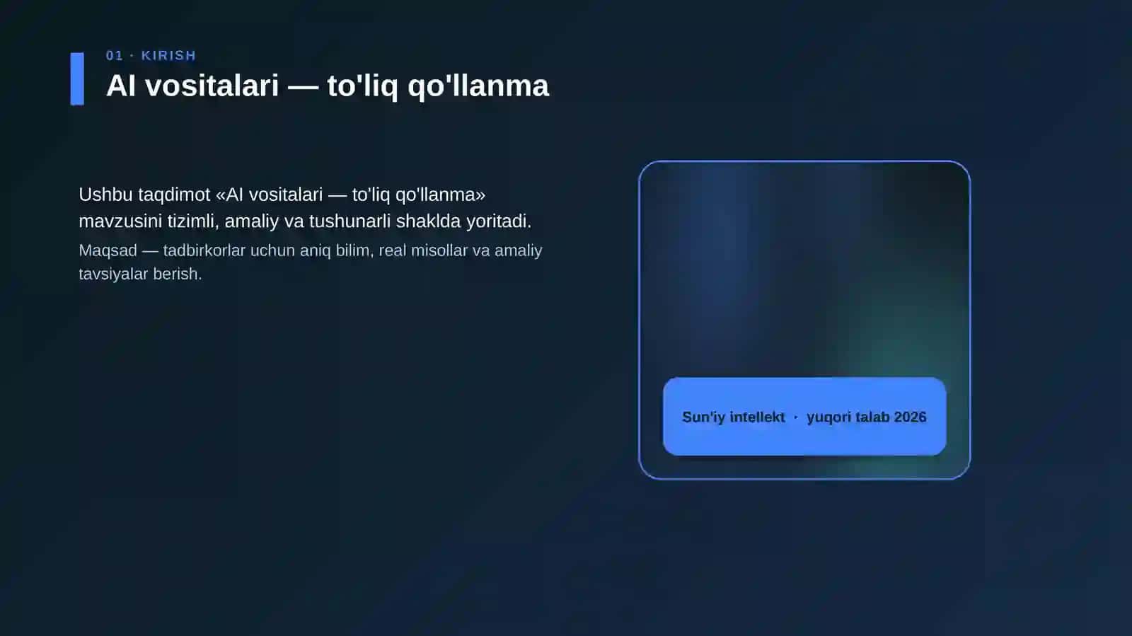 AI vositalari — to'liq qo'llanma 4