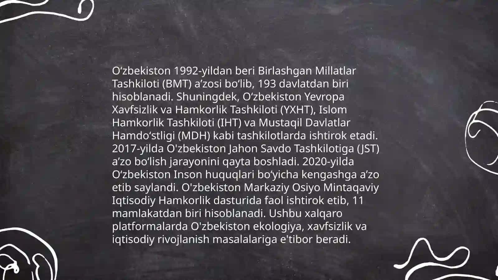 Oʻzbekiston va jahon hamjamiyati 4