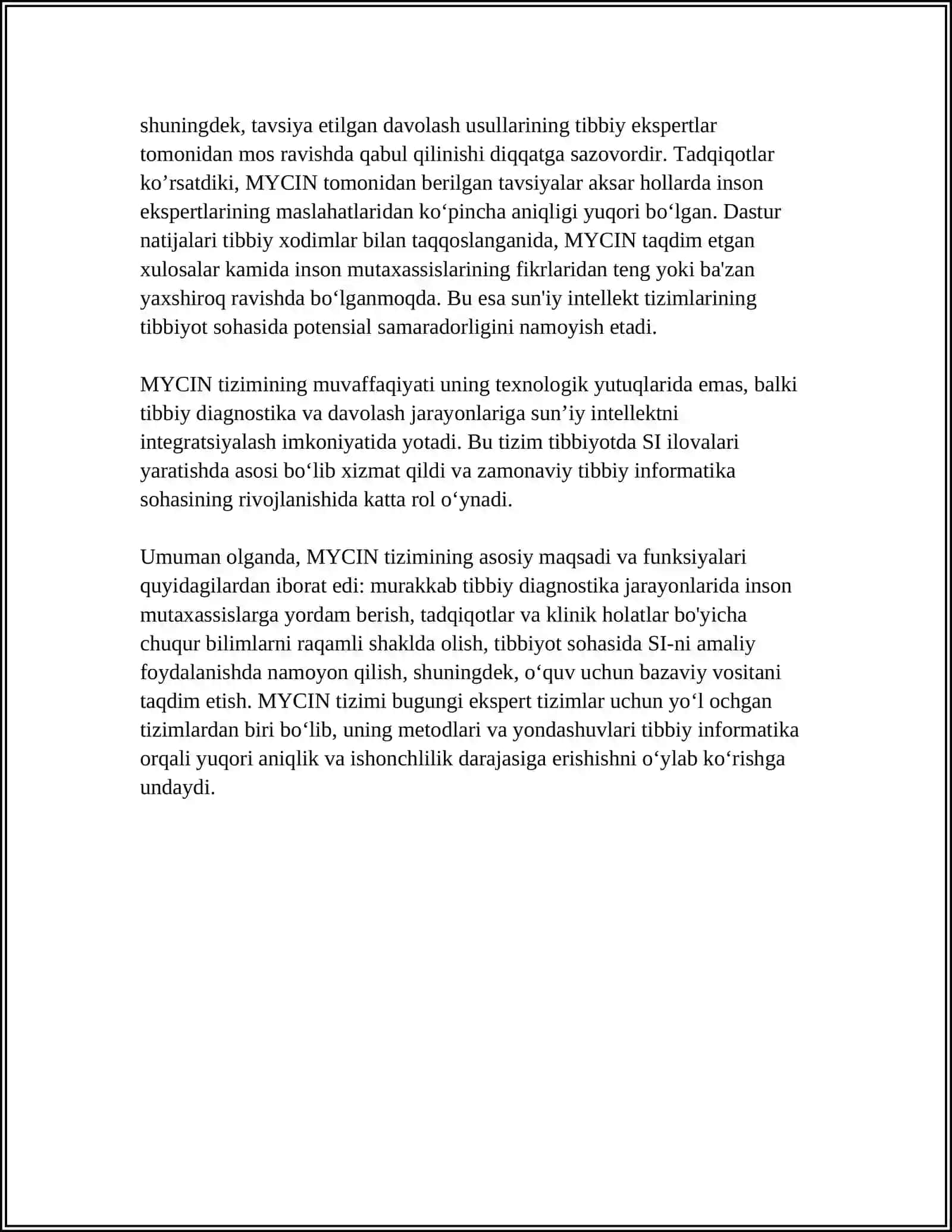 MYCIN-EMYCIN-TEIREIAK-RUFF-NERMYCIN EKSPERT TIZIMI HAQIDA TUSHUNCHA BERING 4
