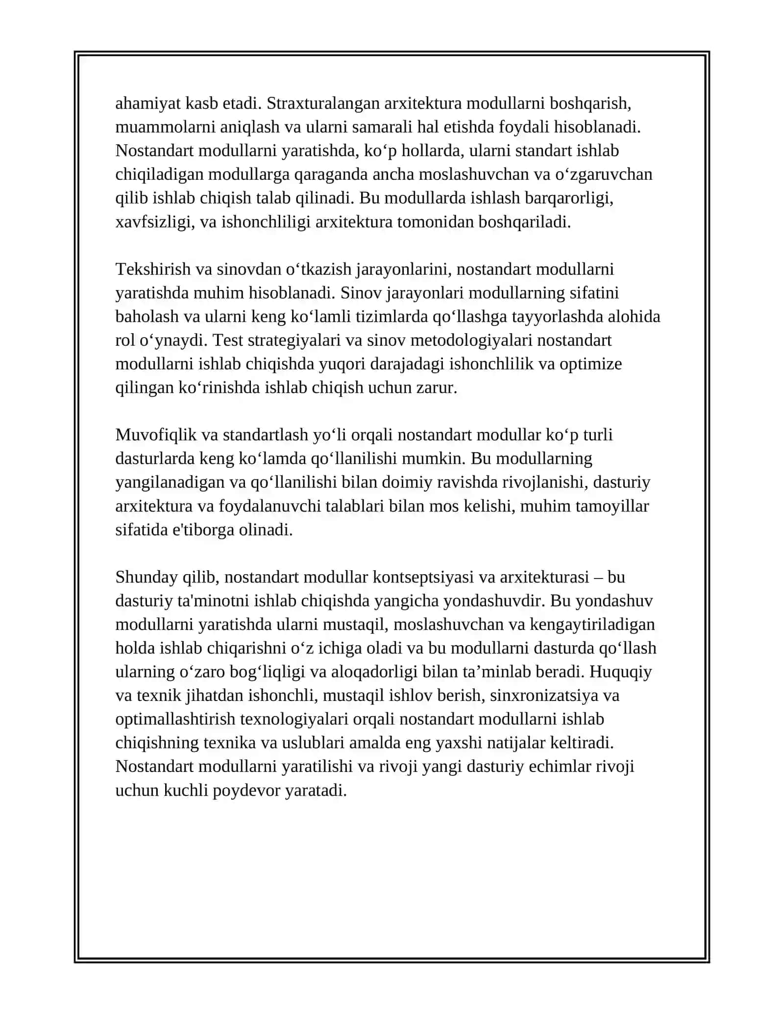 NOSTANDART MODULLARNI YARATISH VA ULARNI DASTURDA QO‘LLASH 4
