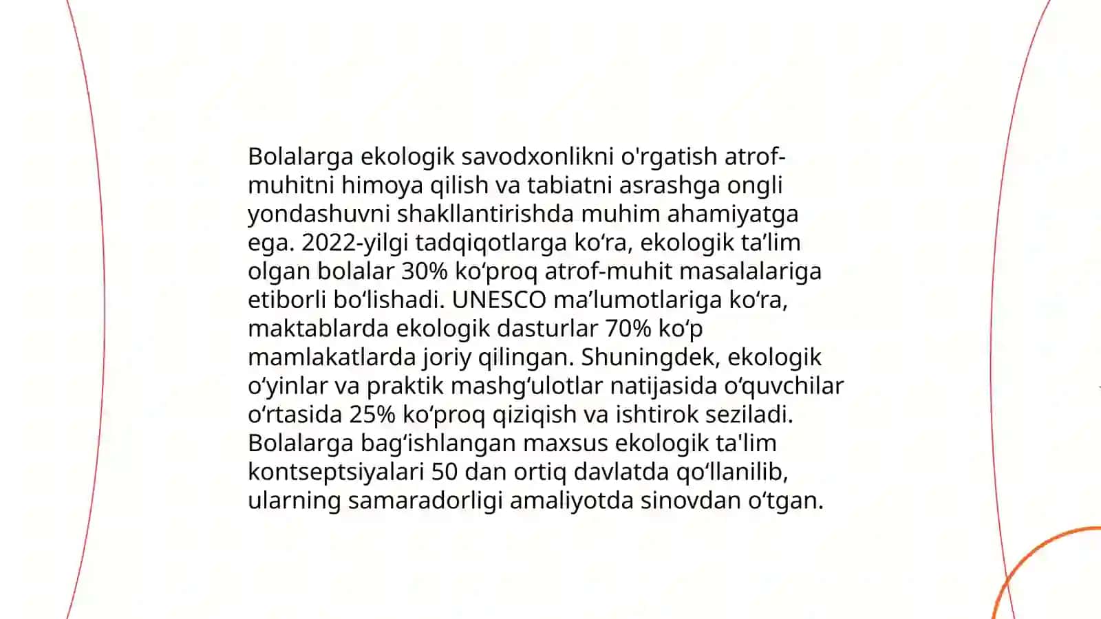 Ekologik talim tarbiya mavzusi haqida taqdimot 4