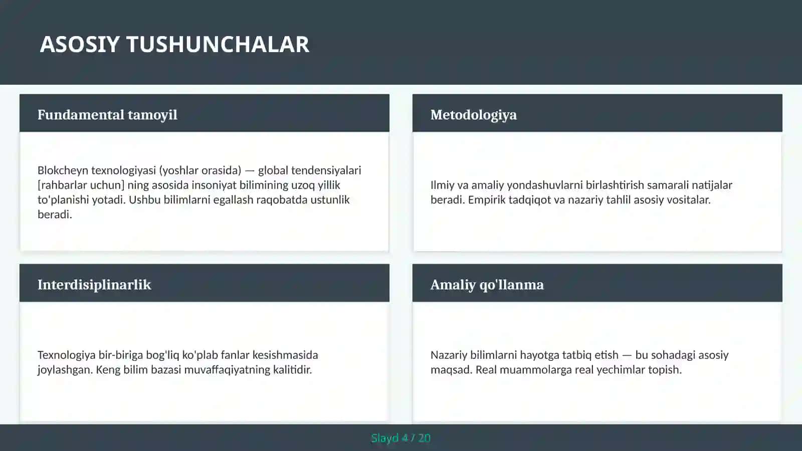 Blokcheyn texnologiyasi (yoshlar orasida) — global tendensiyalari [rahbarlar uchun] 4