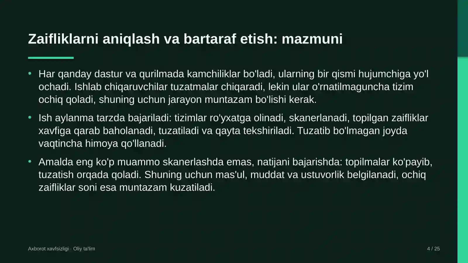 Magistraturada zaifliklarni aniqlash va bartaraf etish 4