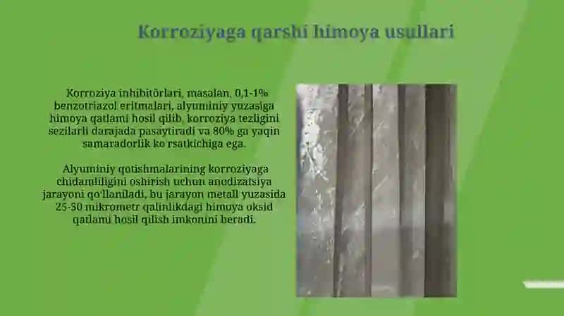 Alyuminiy qotishmalarining korroziyaga chidamliligi 4