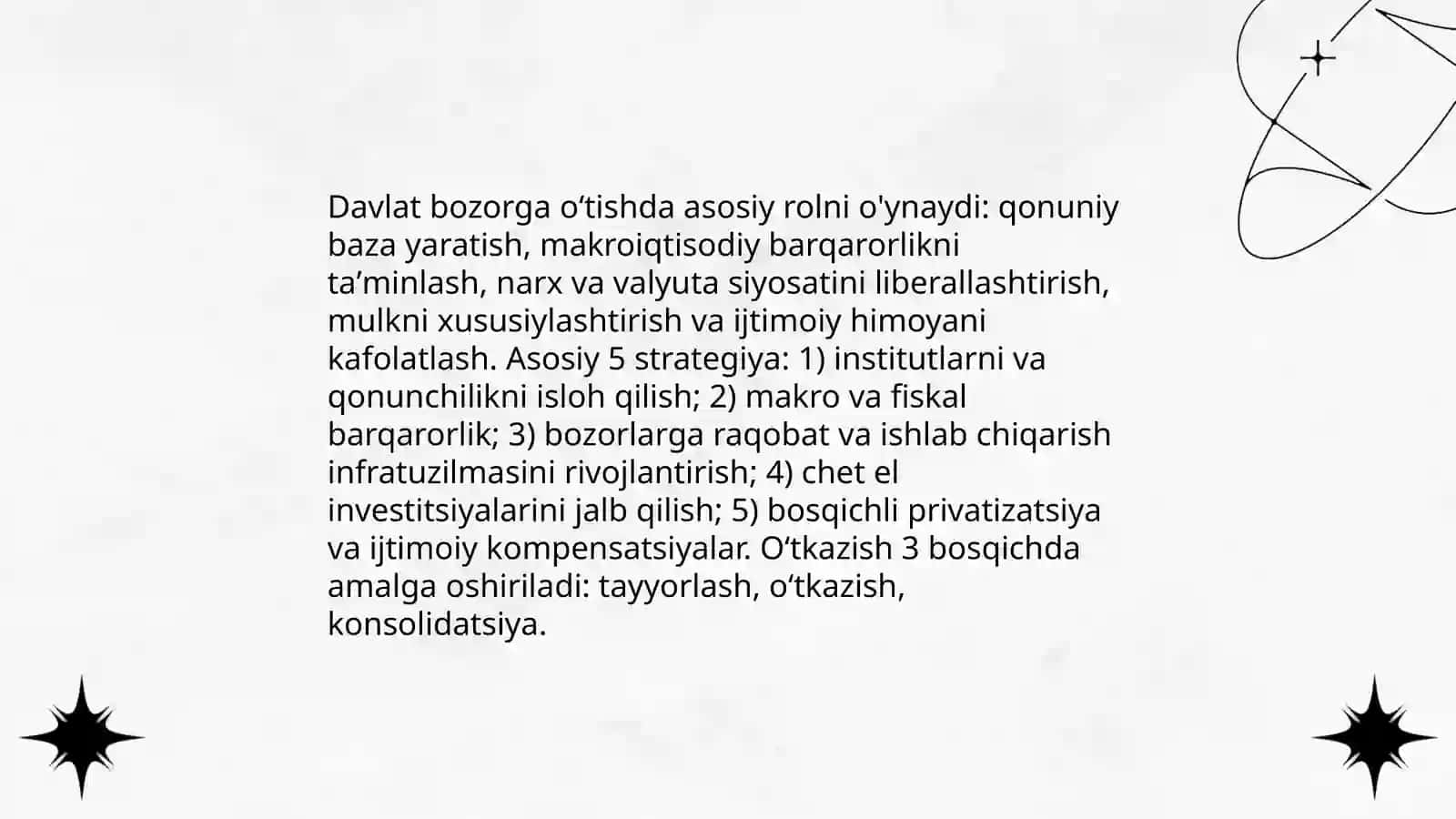 Oʻzbekiston Respublikasi bozor munosabatlari shakllanishi 4