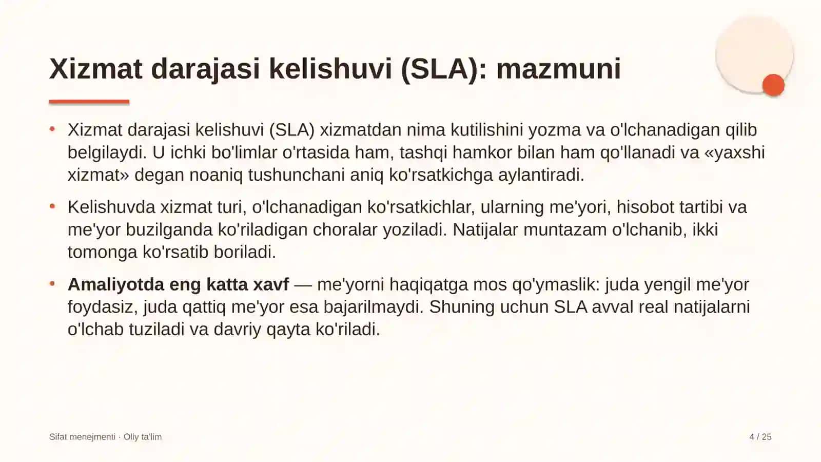 Lokomotiv depolarida xizmat ko'rsatish darajasi kelishuvlarini joriy etish 4