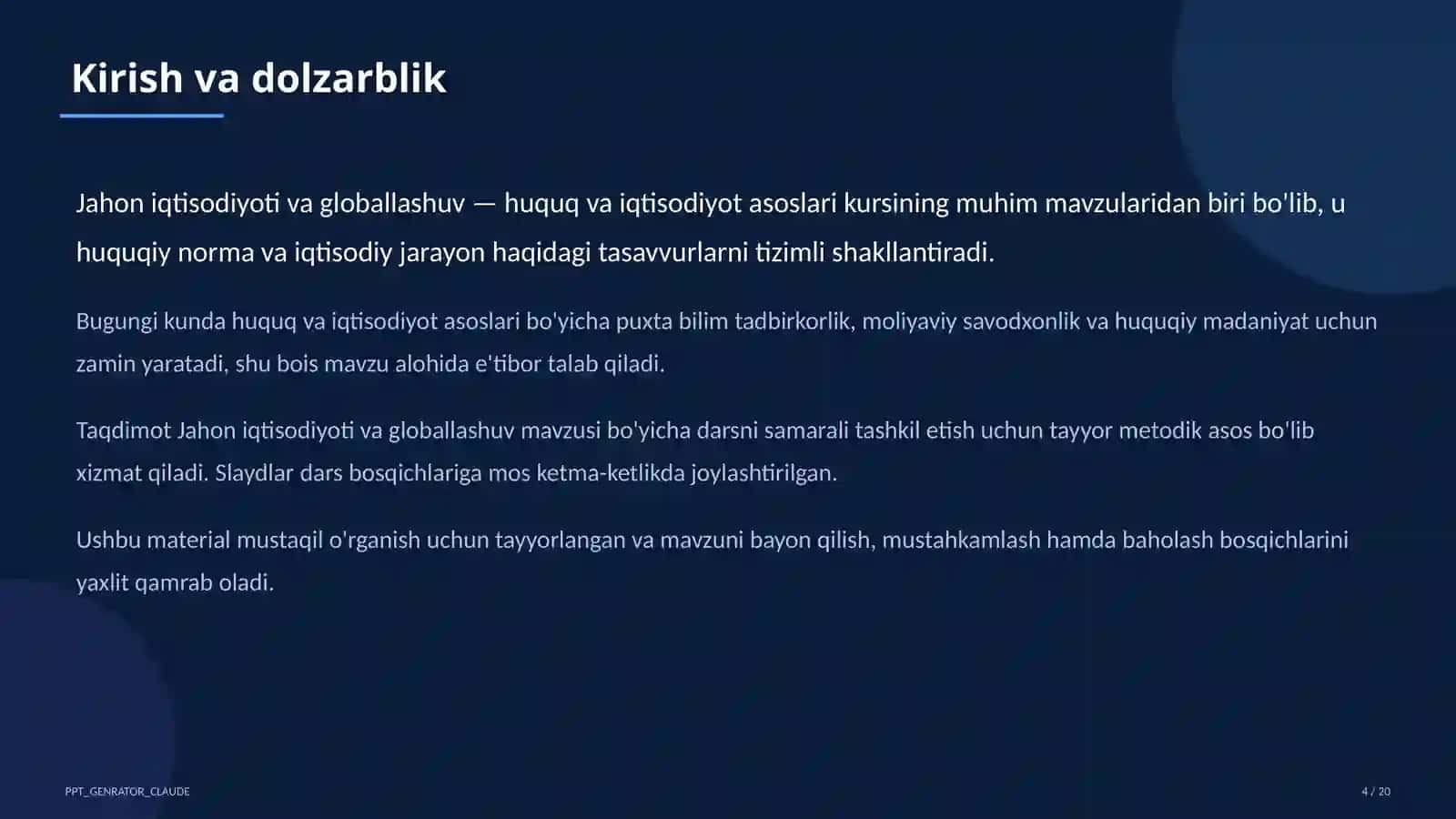 Huquq va iqtisodiyot asoslari (9–11) 4