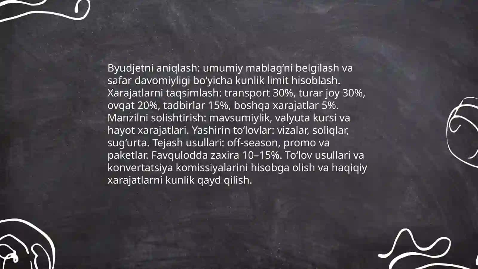 Sayohat yonalishi qanday tartibda tanlanadi? 4