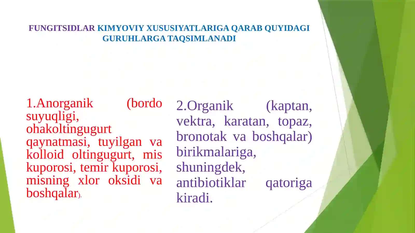 QISHLOQ XO‘JALIK EKINLARI VA NOMETALL MATERIALLARNI ZAMBURUG‘LARDAN HIMOYALOVCHI KIMYOVIY MODDALAR 4