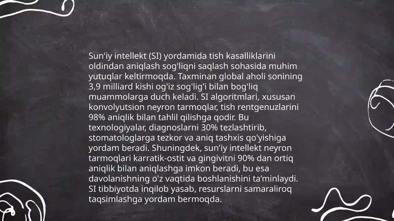 Stomatologiyada sunʼiy intellektni qoʻllash istiqbollari 4