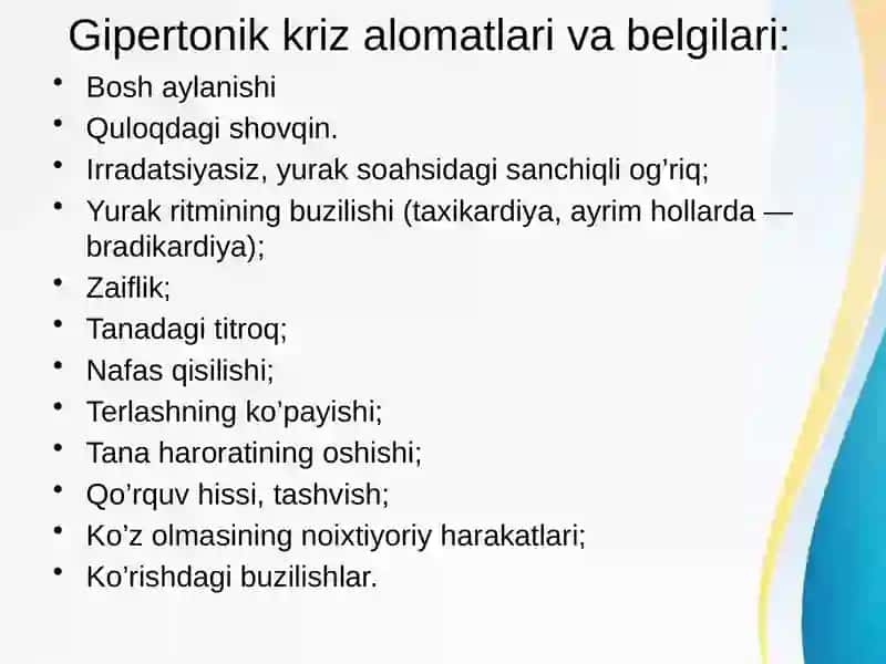 Gipertonik krizda ishlatiladigan dorivosi 4
