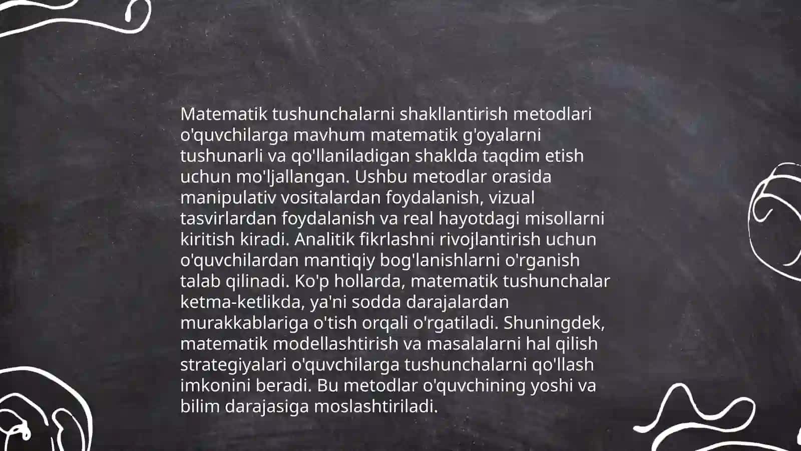 Matematik tushunchalarni shakllantirish manbalari 4