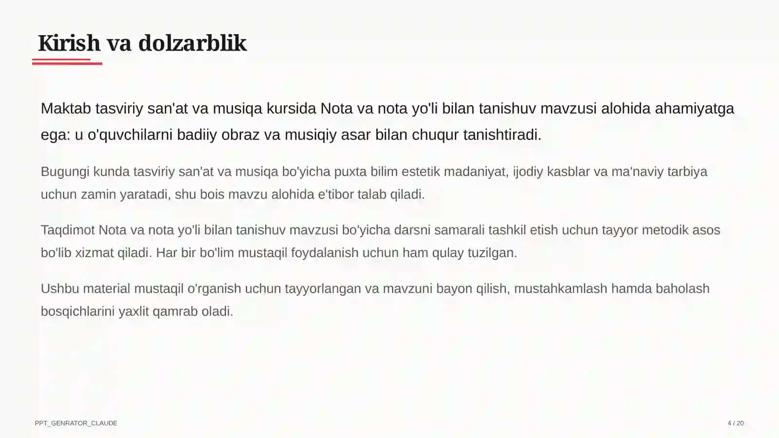 Nota va nota yo'li bilan tanishuv (2-sinf) 4