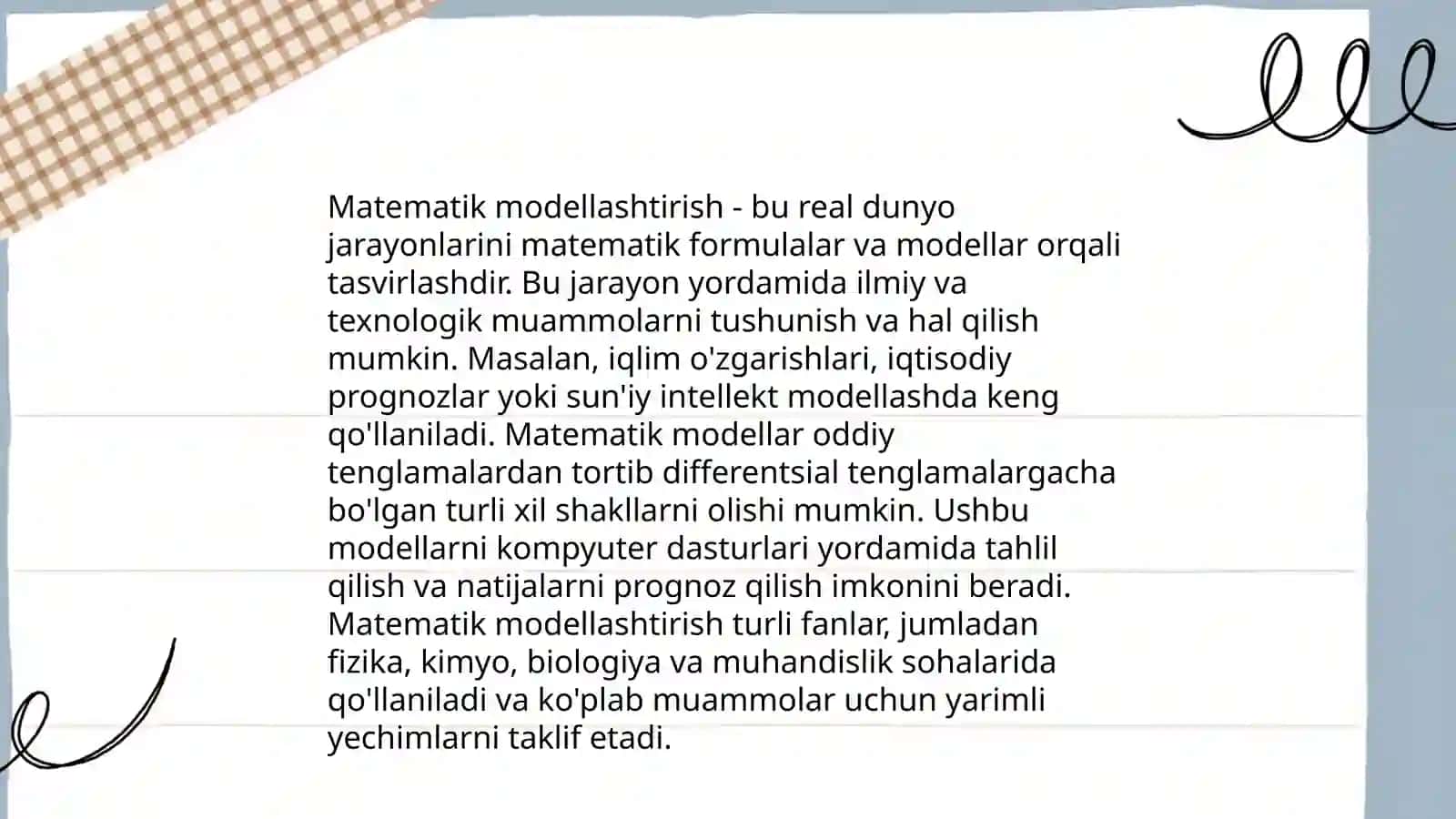 Model va modellashtirish 4