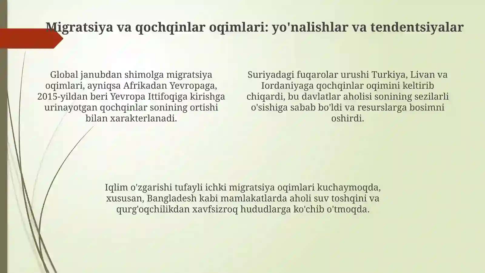 Migratsiya va Qochqinlik: Sabablari, Oqibatlari va Huquqiy Asoslari 4