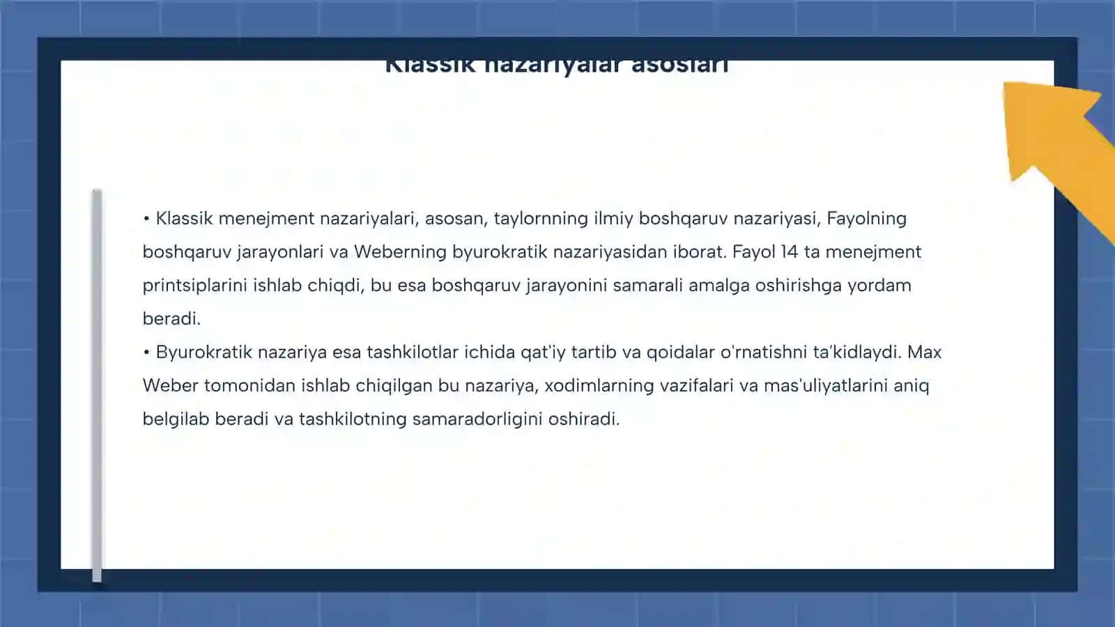 Menejment fanining shakllanishi va rivojlanish bosqichlari 4