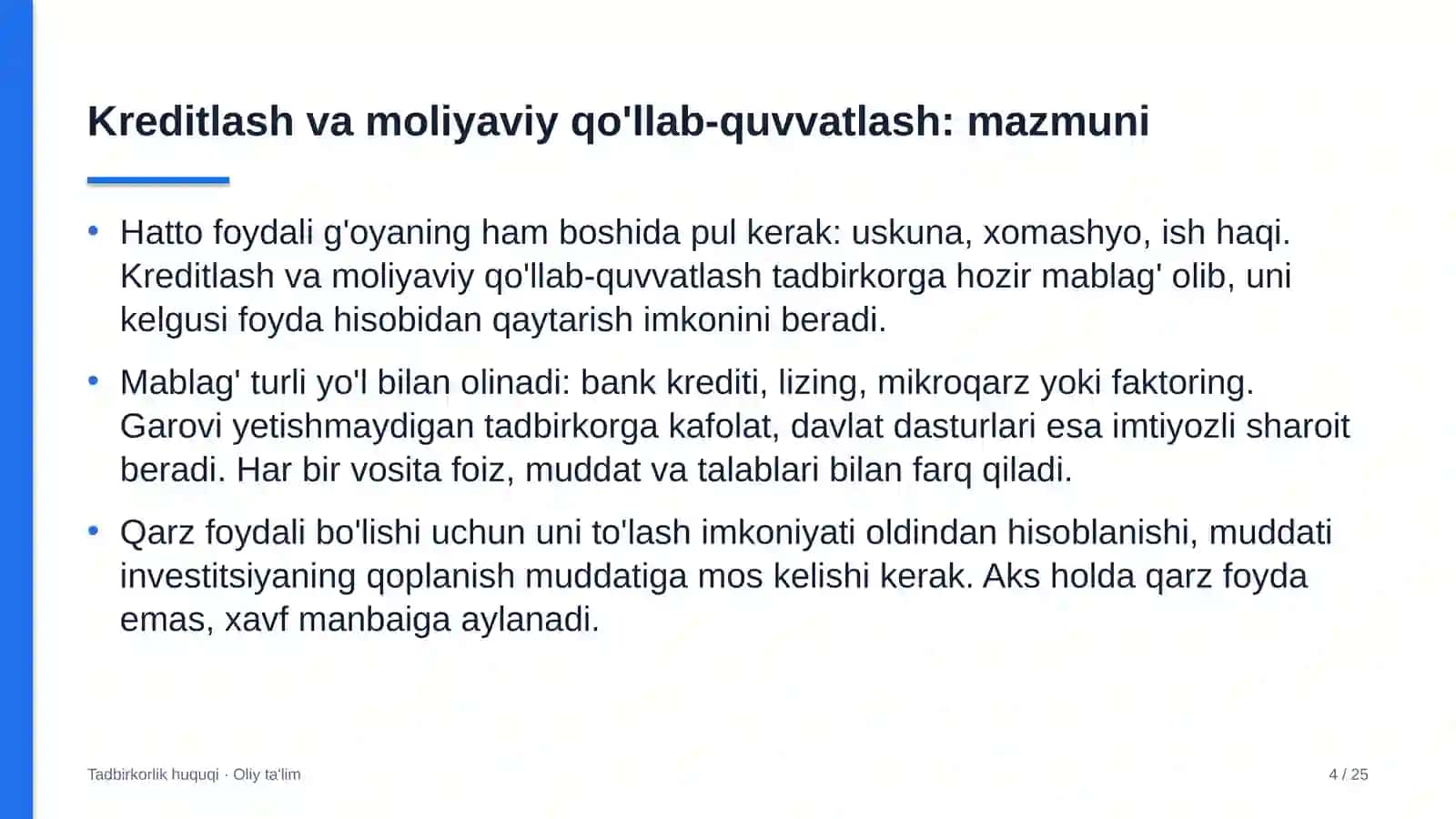 mashinasozlik korxonalarida kreditlash va moliyaviy qo'llab quvvatlash mexanizmlari 3914 4