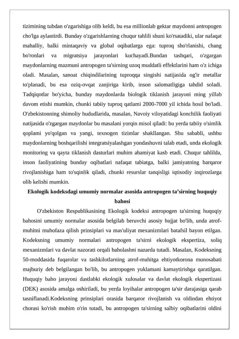 Antropogen hudud tushunchasi va atrof-muhitni muhofaza qilish talablari 4