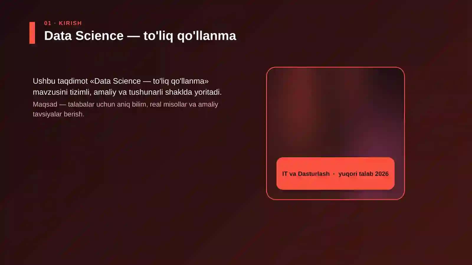 Data Science — to'liq qo'llanma 4